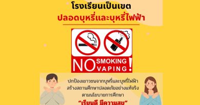 การป้องกันและควบคุมการแพร่ระบาดของบุหรี่ไฟฟ้าในสถานศึกษา