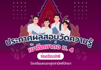 ประกาศรายชื่อนักเรียนเข้าศึกษาต่อในระดับชั้นมัธยมศึกษาปีที่ 4 ห้องเรียนปกติ ปีการศึกษา 2568