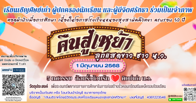 เรียนเชิญศิษย์เก่า ผู้ปกครองนักเรียน และผู้มีจิตศรัทธา ร่วมเป็นเจ้าภาพผ้าป่าเพื่อการศึกษา