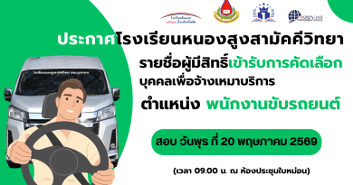 ประกาศรายชื่อผู้มีสิทธิ์สอบ “พนักงานขับรถยนต์”