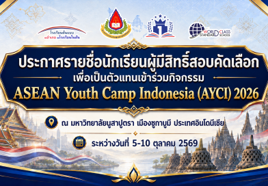 📣 ประกาศรายชื่อนักเรียนผู้มีสิทธิ์สอบคัดเลือก AYCI 2026